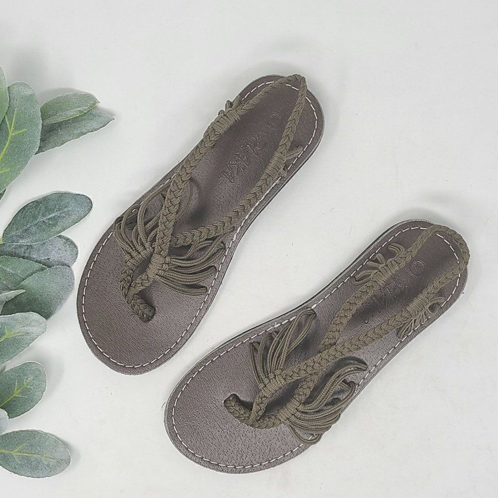 PLAKA Hand Woven Rope Sandals 5‎